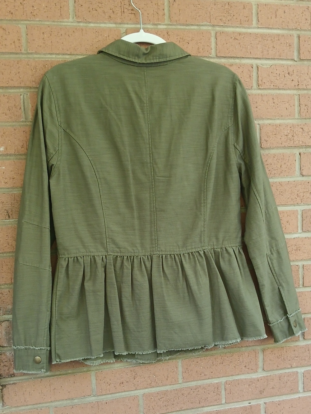 Olive Green Utility Jacket - Picture 3 of 4